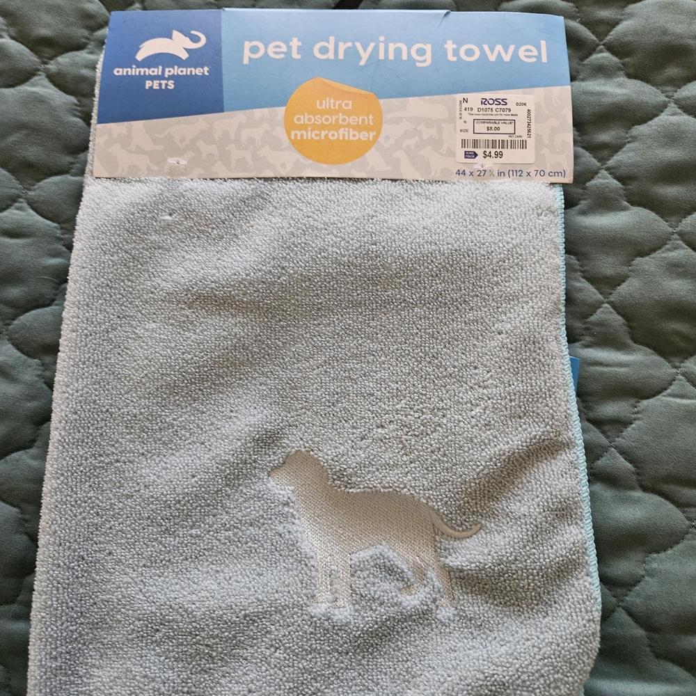 Animal Planet Pets Blue Pet Drying Towel